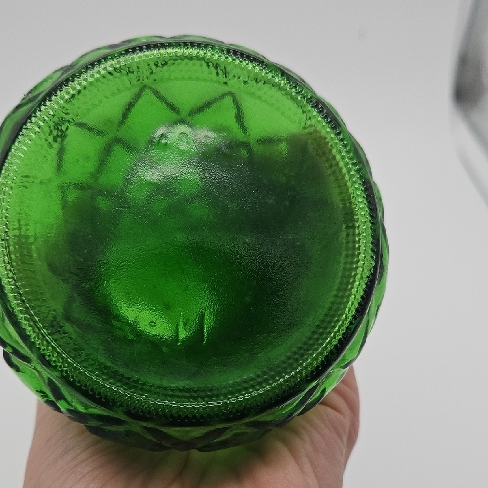 Vintage Green Glass Vase - Picture 2 of 2